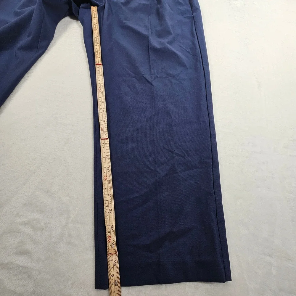 Mode Of One Men Navy Blue Elastic Waist Pleated Wide Leg Pants‎ Size Large